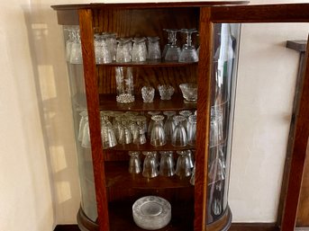 Contents Of China Cabinet, Huge Lot Of Clear Glass