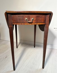 Mahogany Pembroke Table With Drawer