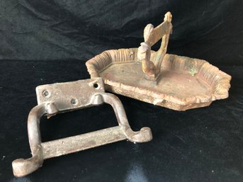 Set Of Two Vintage Cast Iron Boot Scrapers