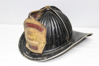 Vintage Cairn's & Brother Lieutenant's Helmut From The Stratford, CT Fire Department