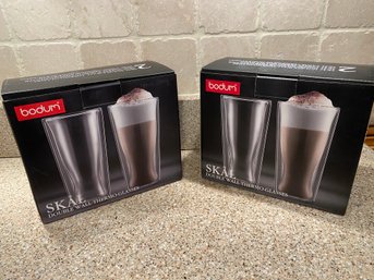 2 Boxes Of Bodum Double Wall Thermo Glasses