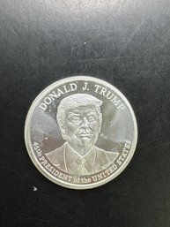 One Ounce .999 Fine Silver Round Donald Trump
