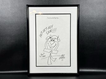 Ray Dirgo, Original Cartoon, Inscribed & Signed