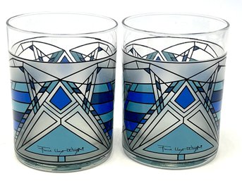 Pair Of Frank Lloyd Wright Butterfly Window Glasses