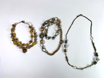 Trio Of Chunky Beaded Necklaces