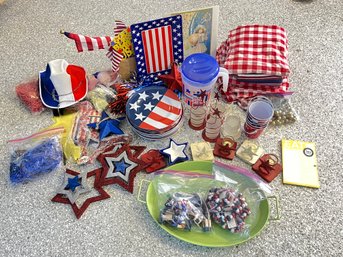 Large Lot Of 4th Of July Decor