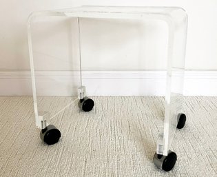 A Vintage Lucite Vanity Seat