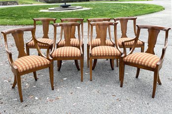 A Set Of 8 Stylish Biedermeier Style Dining Chairs