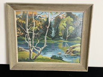 Vintage Paint By Numbers In Frame