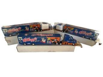 Lot Of 3 (2 Brand New)1996 Terry Labonte Kellogg's 'TONY THE TIGER' 18 Wheeler Tanker Trucks In Boxes