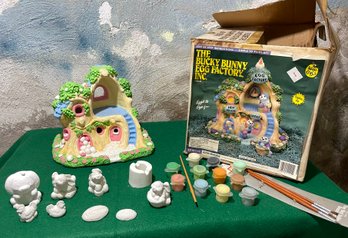 1993 Craft Kit-Bucky Bunny Easter Egg Factory House Lamp Wee Crafts USA