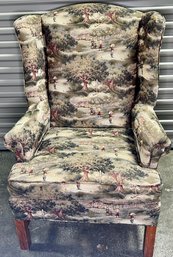 Golf Themed Upholstered Wing Chair