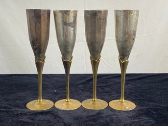 Silver Plated Champagne Flutes