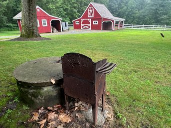 Antique Cast Iron 'Life Time Outdoor Grill' Stove