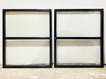 A Pair Of Vintage Glass Paneled Cabinet Doors (5 Of 6) - Fab Salvage Pieces!