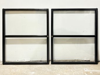 A Pair Of Vintage Glass Paneled Cabinet Doors (1 Of 6) - Fab Salvage Pieces!