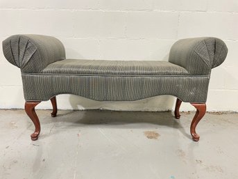 Queen Anne Style Upholstered Bench