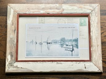 Sunrise On The Bay, East Hampton, Long Island Postcard Print, Framed