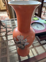 Salmon Colored Vase With White Flowers By Andrea By Sadek