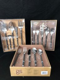 Hand Crafted 45-Piece GourmetSetting (GS) Artisan Flatware And Serving Pieces