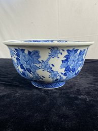 Chinese Blue And White Bowl With Floral Design