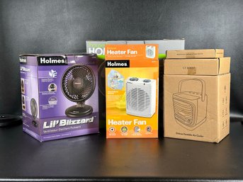 Another Grouping Of New/Old Stock Household Appliances: Heater Fan, Blizzard Fan & More