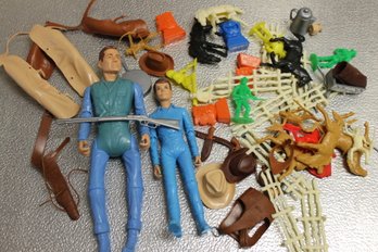 Mix Lot Of Vintage Johnny West And Cowboy Toys