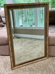 Large Beautiful Rustic Mirror With Beveled Glass Accent