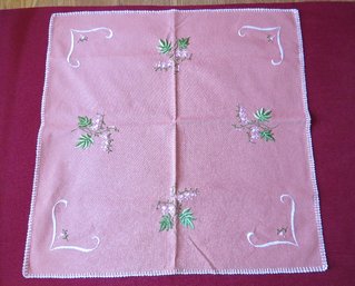 A Lovely Embroidered Square Tablecloth