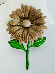 VINTAGE ENAMEL FLOWER BROOCH