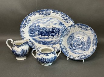 Vintage Rogers Bros. Completer Pieces, Coaching Scenes Pattern