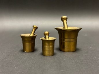 Vintage Apothecary Mortar & Pestle Set By Merck, Solid Brass