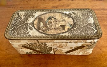 Unusual Vintage Box Covered With Intriguing Textiles