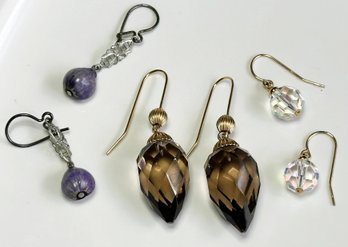 Faceted Costume Earrings