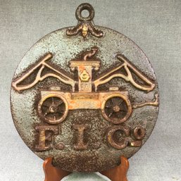 Fantastic Antique Cast Iron Fire Insurance Plaque - Often This Was All That Was Left After House Burns Down