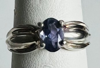 STERLING SILVER AMETHYST RING