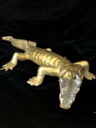 Heavy Solid Brass Alligator