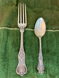 Antique Sterling Silver Fork & Spoon