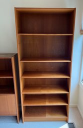 * Teak Look Wooden Bookshelf  LOT B - 30'L X 12'W X 72'H