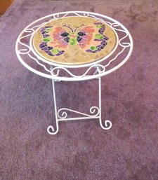 Butterfly Tile Top Plant Stand Foldable