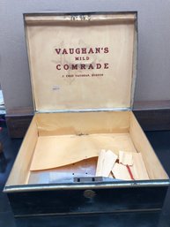 Very Cool Vaughan's Mild Comrade Cigar Tin 10 1/2' X 11 1/2'