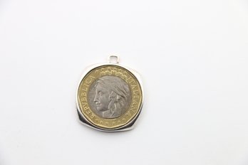 Italian Coin Pendant Or Charm