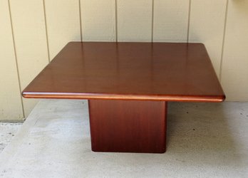 A Square Base Pedestal Table By Tuohy Furniture Corporation