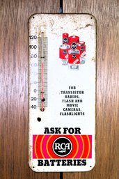 Vintage RCA Batteries Promo Thermometer