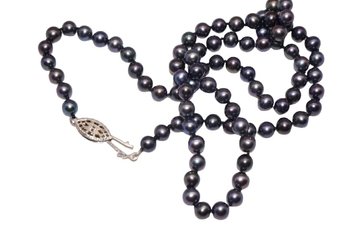 Vintage Black Pearl 925 Necklace