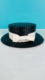 Herbert Johnson Hat With White Ribbon