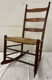 Ladies' Shaker Style Rocker With Woven Seat