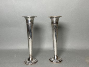 Vintage Rogers Sterling Silver Weighted Candle Stick Holders
