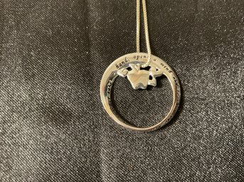 Sterling Silver Teacher Pendant And Necklace