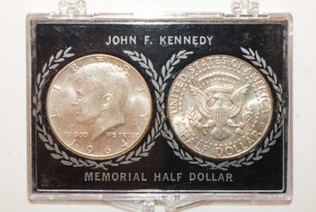 1964 Silver JFK Memorial Half Dollar Set In Original Box